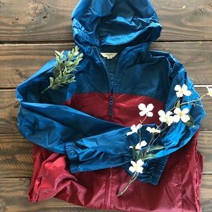 90s blue and red bomber jacket